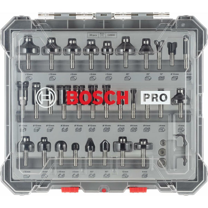 Multipurpose router bit set BOSCH 2607017475 30 Pieces