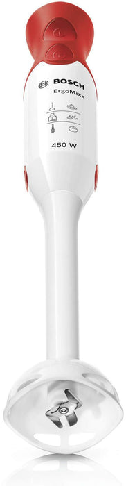 Bosch MSM64010, Blender, ErgoMixx, 450 W, Included transparent jug, White, red