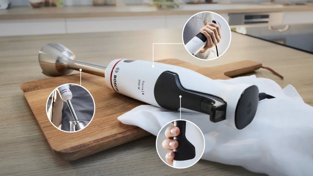 Bosch MSM4W410, SER4, Blender, ErgoMaster, 800 W, Dynamic Speed Control, QuattroBlade System, Included Blender & Measuring cup, White