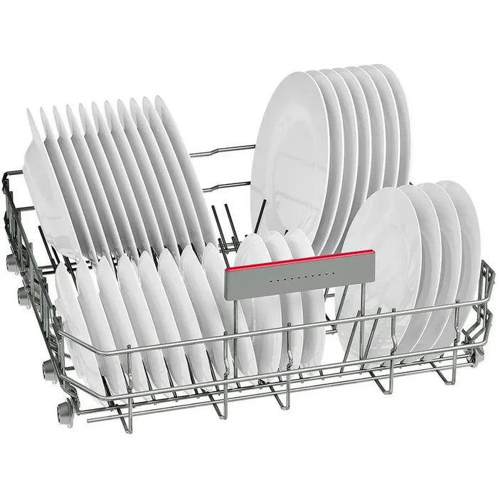 Bosch SMS46KW02E, SER4, Free-standing dishwasher, E, Polinox, 9,5l, 13ps, 6p/4o, 46dB(C), 3rd drawer, Rackmatic, white, w/o HC