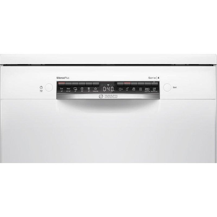 Bosch SMS4EMW06E SER4 Free-standing dishwasher, B, EcoDrying, 9,0l, 14ps, 6p/5o, 42dB(B), Silence 41dB, 3rd drawer, Rackmatic, white, HC