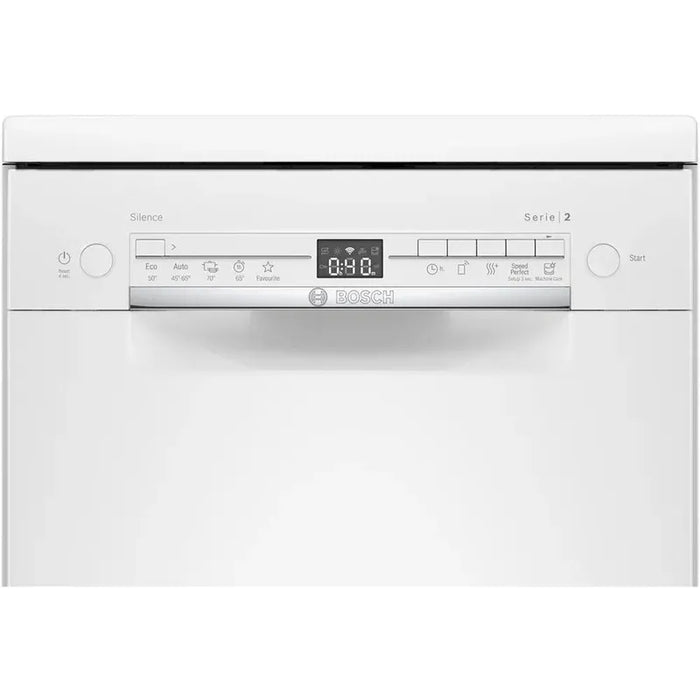 Bosch SPS2IKW10E, SER2, Free-standing dishwasher 45cm, F, 9,5l, 9ps, 5p/4o, 48dB(C), display, Start delay 24h continuous, white, HC
