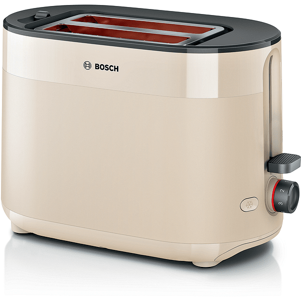 Bosch TAT2M127, MyMoment Compact toaster, 950 W, Auto power off, Defrost and reheat setting, Integrated warming grid, High lift, Cream