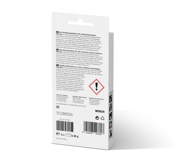 BOSCH TCZ8002A descaling tablets