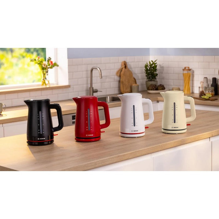 Bosch TWK3M123, MyMoment Plastic Kettle, 2400 W, 1.7 l, Cup indicator, Limescale filter, Triple safety function, Black