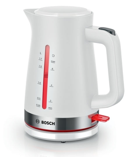 Bosch TWK4M221, MyMoment Plastic Kettle, 2400 W, 1.7 l, Interior light, Cup indicator, Limescale filter, Triple safety function, White