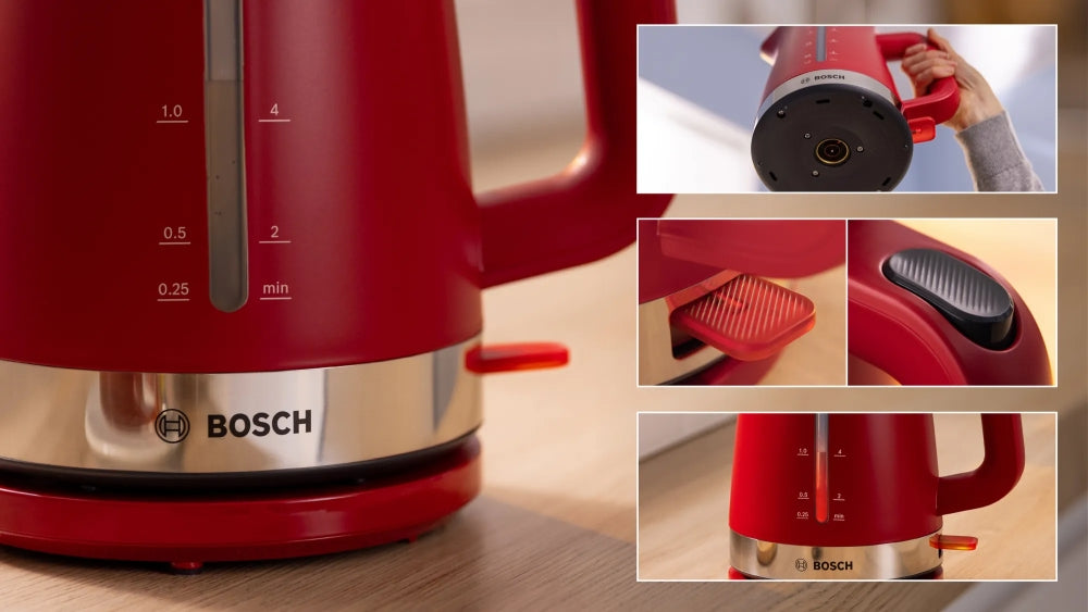 Electric kettle BOSCH MYMOMENT TWK4M224 RED, 2400 W, 1.70 L