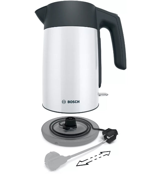 Bosch TWK7L461, Kettle, 2400 W, 1.7 l, White