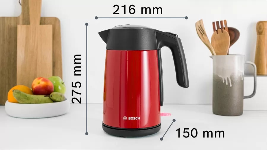 Bosch TWK7L464, Kettle, 2400 W, 1.7 l, Red
