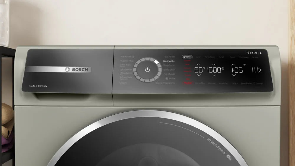 Washing machine BOSCH WGB2560X1, 10 kg, 1600 rpm. Silver stainless steel