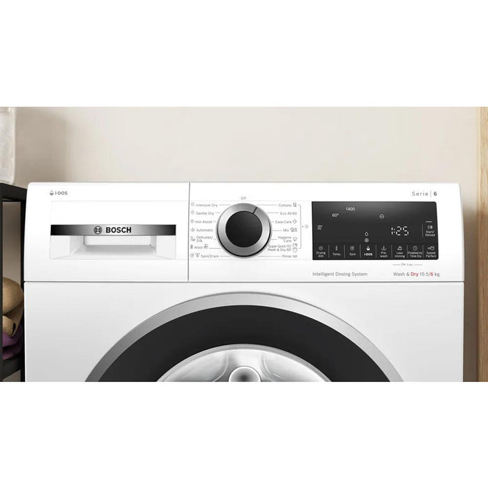 Washing machine with dryer BOSCH WNG254A0BY, 10.5/6 kg, 1400 rpm.