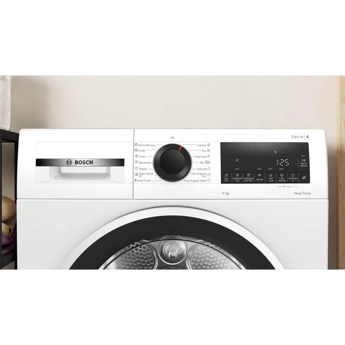 Dryer BOSCH WQG24101BY, 9 kg, Heat pump, D