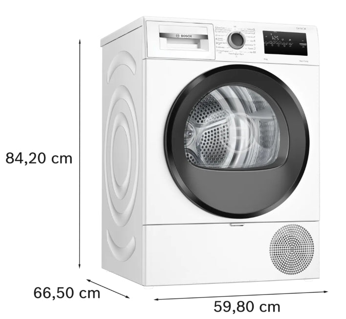 BOSCH WTH85221BY dryer, 8 kg, Heat pump