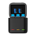 Box Telesin triple-channel charger +2 batteries for GoPro Hero 12 / 11 / 10 / 9 - For sports