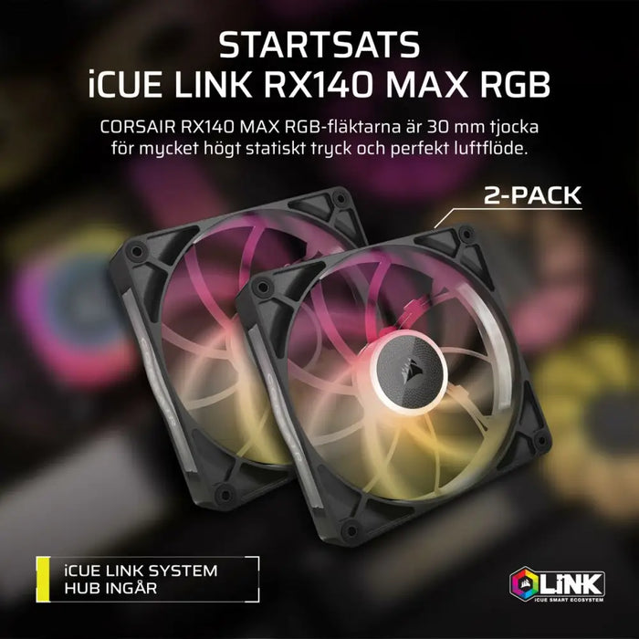 Box Ventilator Corsair CO-9051036-WW iCUE LINK RX140 RGB Max - Охлаждане<<<Компютър Мрежи и компоненти<<<Компютри|