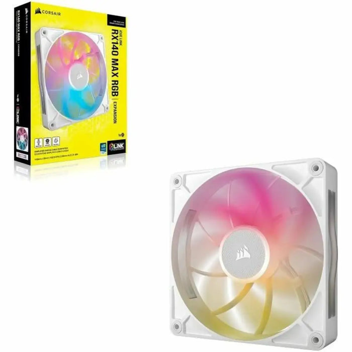 Box Ventilator Corsair CO-9051039-WW iCUE LINK RX140 RGB Max White (1 Unit) - Охлаждане<<<Компютър Мрежи и