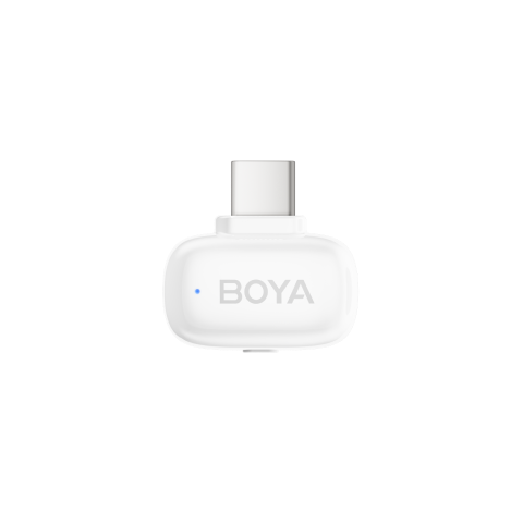 BOYA Mini Wireless Microphone System for USB-C and DI - White - Микрофони<<<Компютърна периферия<<<ValiAPI
