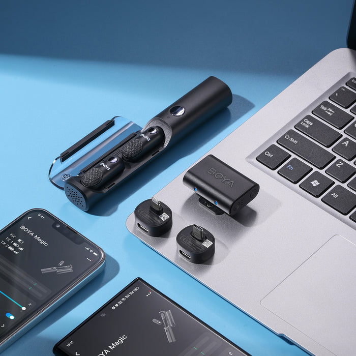 BOYA MAGIC-02 Wireless Microphone 2.4GHz USB-C - Black