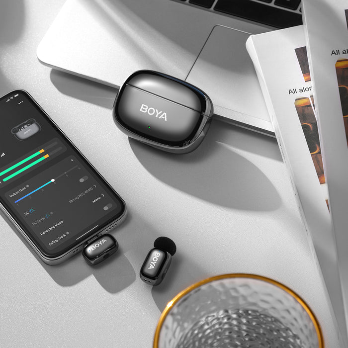 BOYA mini 2-02 wireless microphones 2.4GHz USB-C - black