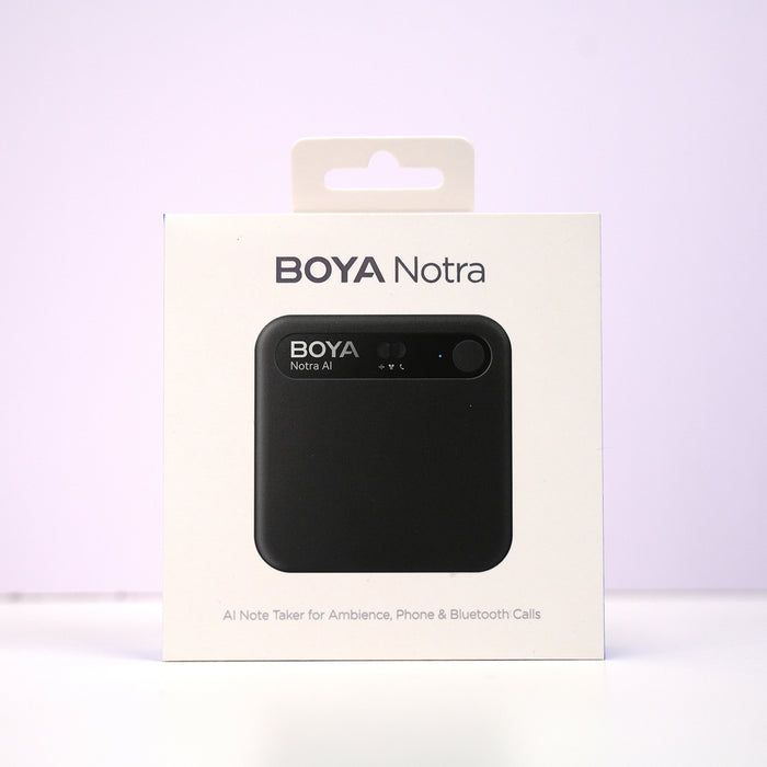 BOYA Notra Voice Recorder with AI Transcription - Black