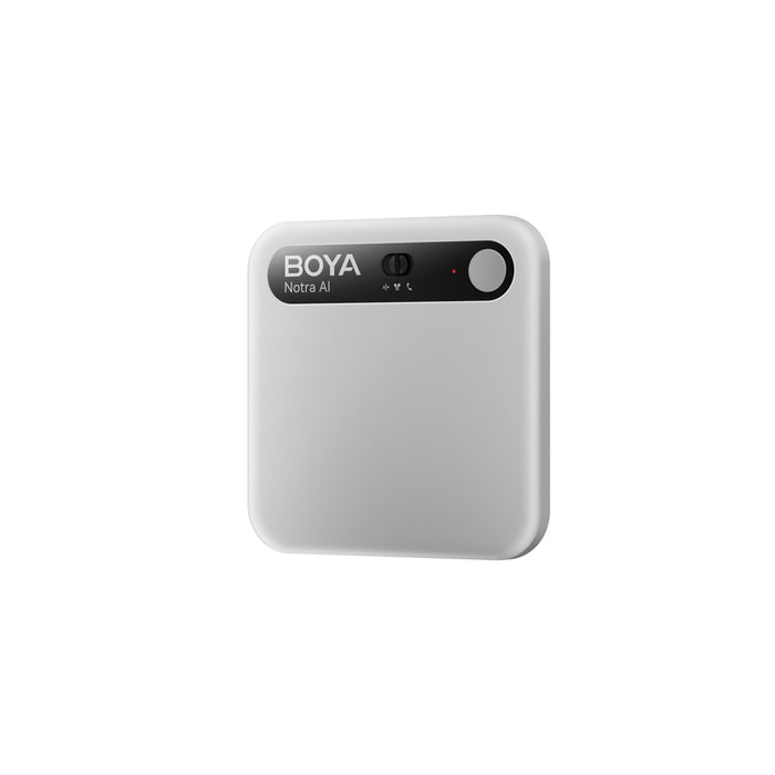 BOYA Notra Voice Recorder with AI Transcription - Silver