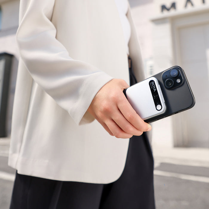 BOYA Notra Voice Recorder with AI Transcription - Silver