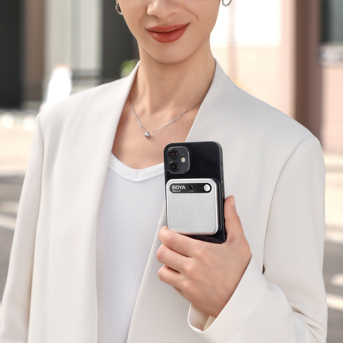 BOYA Notra Voice Recorder with AI Transcription - Silver