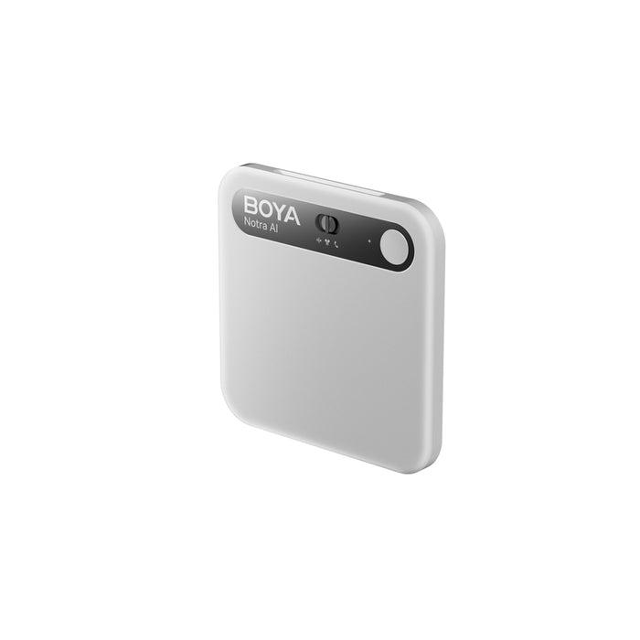 BOYA Notra Voice Recorder with AI Transcription - Silver