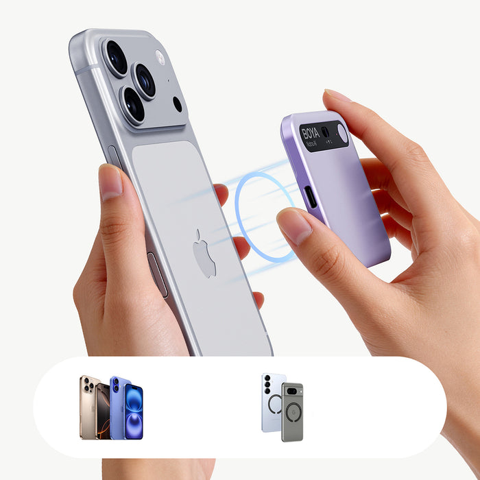 BOYA Notra Voice Recorder with AI Transcription - Purple