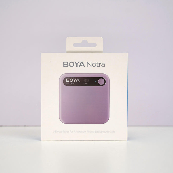 BOYA Notra Voice Recorder with AI Transcription - Purple