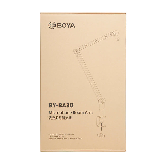 Boya BY-BA30 Desktop Microphone Arm with Hidden Cable Management - Black