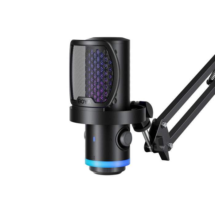BOYA CastMic G40B Wired Gaming Microphone with Arm, USB-C - Black
