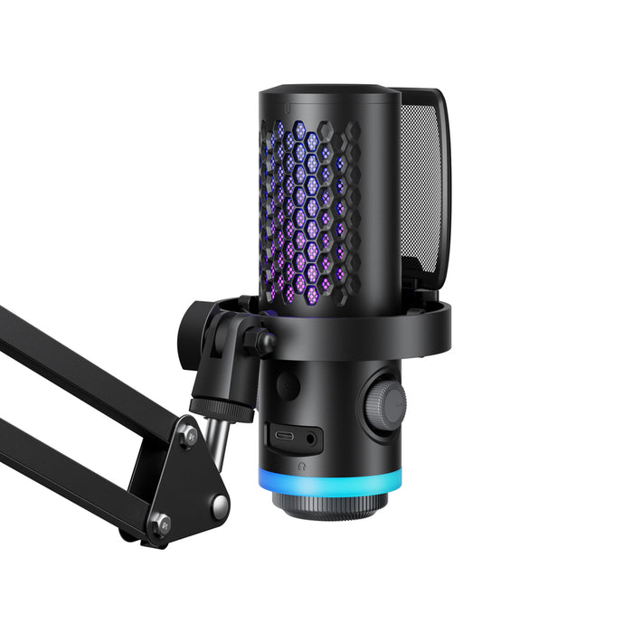 BOYA CastMic G40B Wired Gaming Microphone with Arm, USB-C - Black