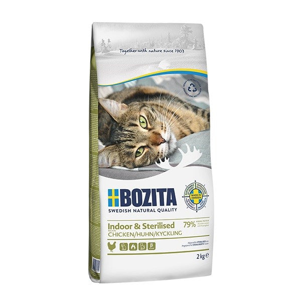 BOZITA Indoor & Sterilised Chicken - dry cat food - 10kg
