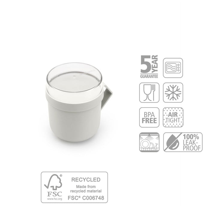 FOOD GLASS LIGHT GRAY BRABANTIA MAKE&TAKE