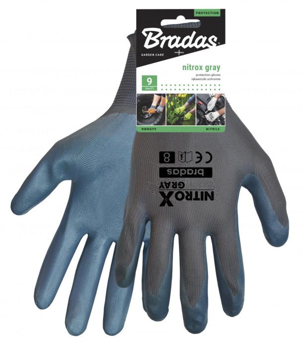 GLOVES BRADAS NITROX GRAY NITRILE 10