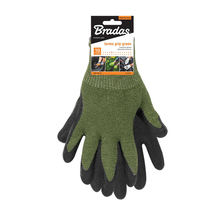 GLOVES TERMO GRIP GREEN LATEX 10
