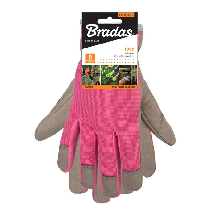 LADIES' GARDENING GLOVES ROSE 8