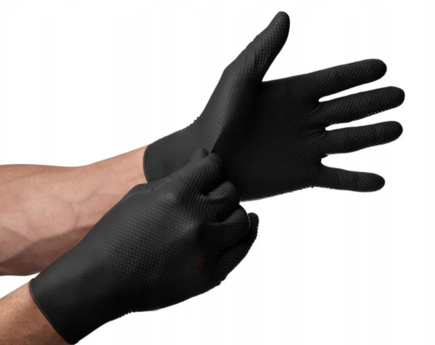 NITRILE GLOVES 3D 50PCS BLACK XL