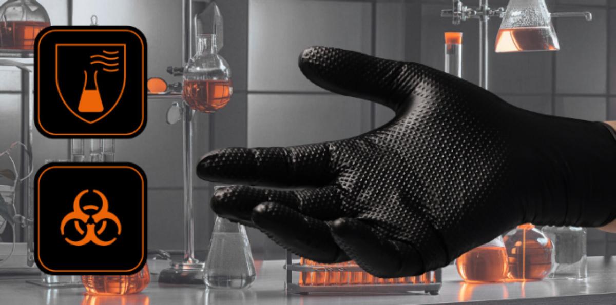 NITRILE GLOVES 3D 50PCS BLACK XL
