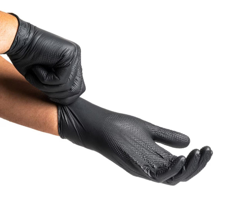 NITRILE GLOVES 3D 50PCS BLACK XL