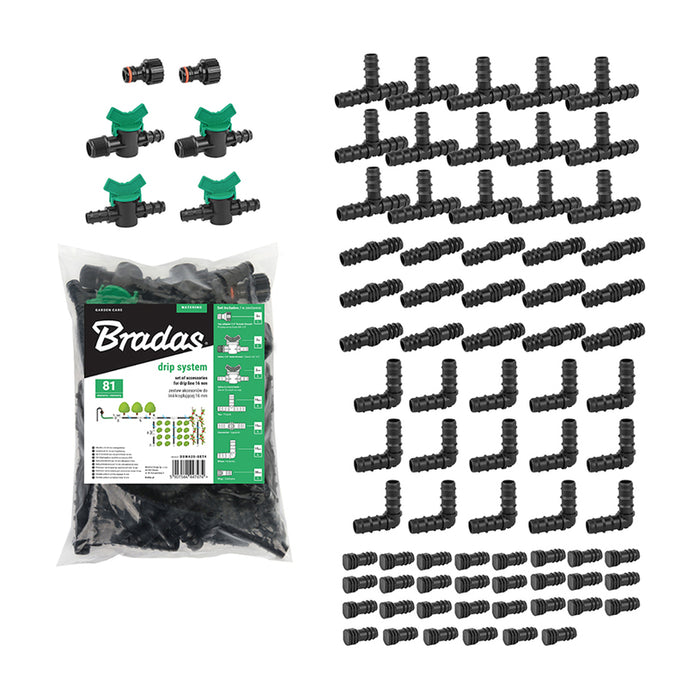 DRIP IRRIGATION ACCESSORIES SET Φ16MM 81H BRADAS DSWA20-SET4