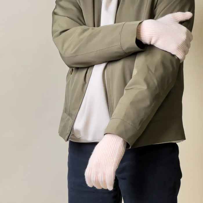 Braided phone gloves with cutouts for fingers - pink - Cycling gloves<<<HurtelXML