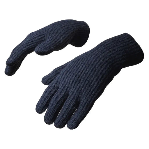 Braided telephone gloves with cut-outs for fingers - black - Cycling gloves<<<HurtelXML