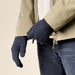 Braided telephone gloves with cut-outs for fingers - black - Cycling gloves<<<HurtelXML