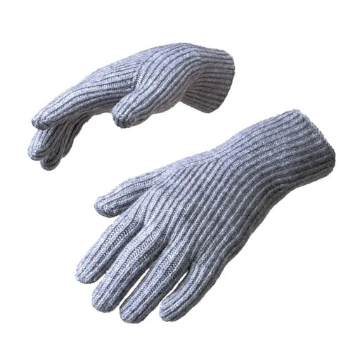Braided telephone gloves with cut-outs for fingers - gray - Cycling gloves<<<HurtelXML