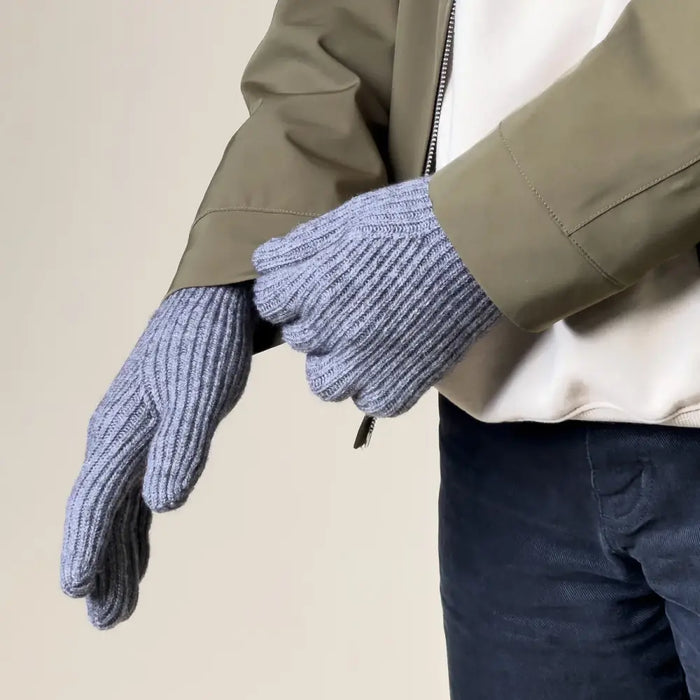 Braided telephone gloves with cut-outs for fingers - gray - Cycling gloves<<<HurtelXML