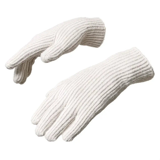 Braided telephone gloves with cutouts for fingers - beige - Cycling gloves<<<HurtelXML