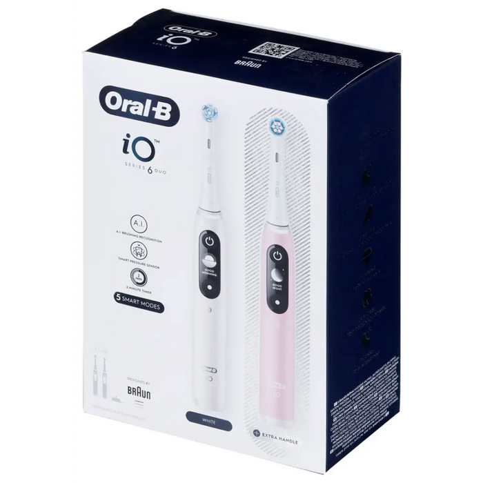 Braun Oral-B iO6 DuoPack White/Pink - Tooth brushesAGD-SDZ<<<Home Appliance - ProductsAGD<<<ActionPL