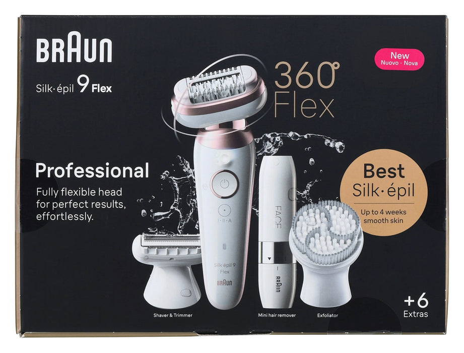 Braun Silk-épil 9 Flex 9-360 3D 40 tweezers Rose, White